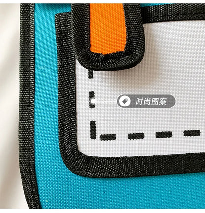 Two Dimensional 3d Multi-Functional Backpack Schoolbag Children 3-6 Grade Primary School Students