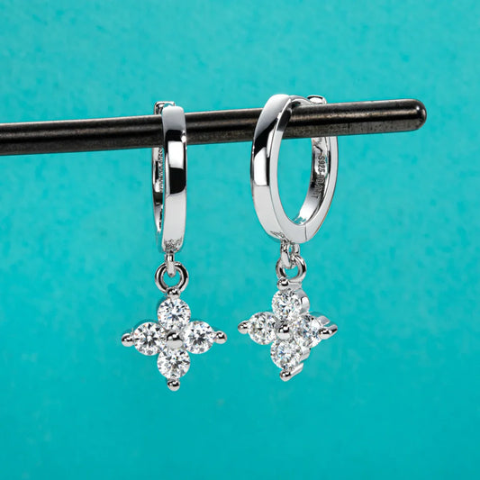 3mm Moissanite Hoop Women's Earrings Huggies  925 Sterling Silver Lab Created Diamond Drop Earrings Jewelry Wholesale
