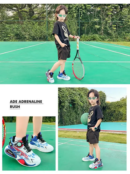 Kids Sneakers Breathable Mesh Sports Shoes for Children Boys Lightweight Basketball Shoes 2025 New Casual Sneakers Boys Trainers