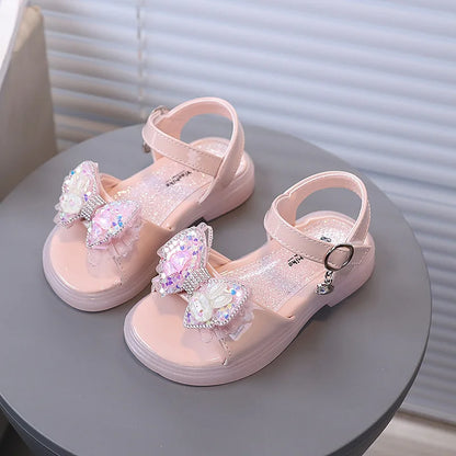 Kids From 2-9 Years Princess Shoes Summer Girls Sandals Casual School Kids Shoe Outdoor Beach Sandal Children's Student sneaker