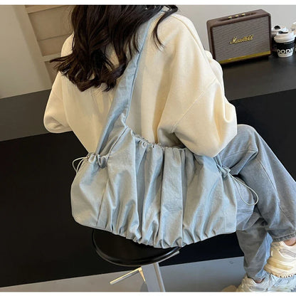 Hot Selling Fashion Nylon Pleated Women's Crossbody Bag 2026 New Casual Trend Versatile Large Capacity Tote Women's Shoulder Bag
