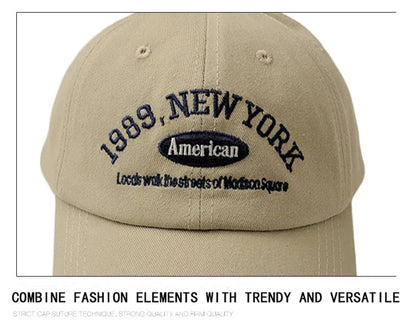 Korean Retro Baseball Hat Women's Autumn Winter Versatile Ins Street Letter Embroidered Caps Summer Couple Men