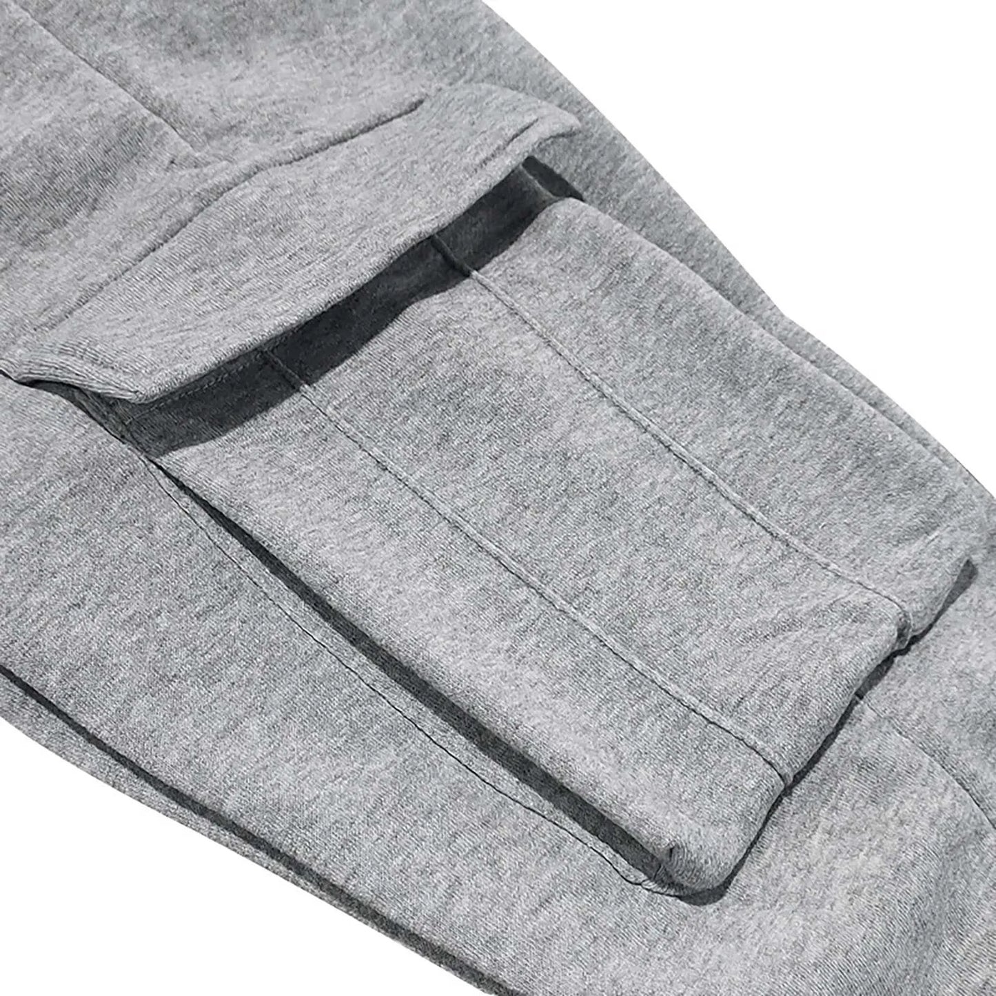 Men's Cargo Pants 2025 New Casual Loose Autumn Winter Straight Baggy Pants Multi-Pockets Solid Color Pinting Sweatpants ﻿