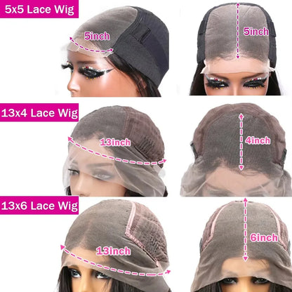 34 36inch Hd 13x4 13x6 Curly Wigs Deep Wave Frontal Wig Brazilian Curly Human Hair Wig Loose Water Wave Wig For Women