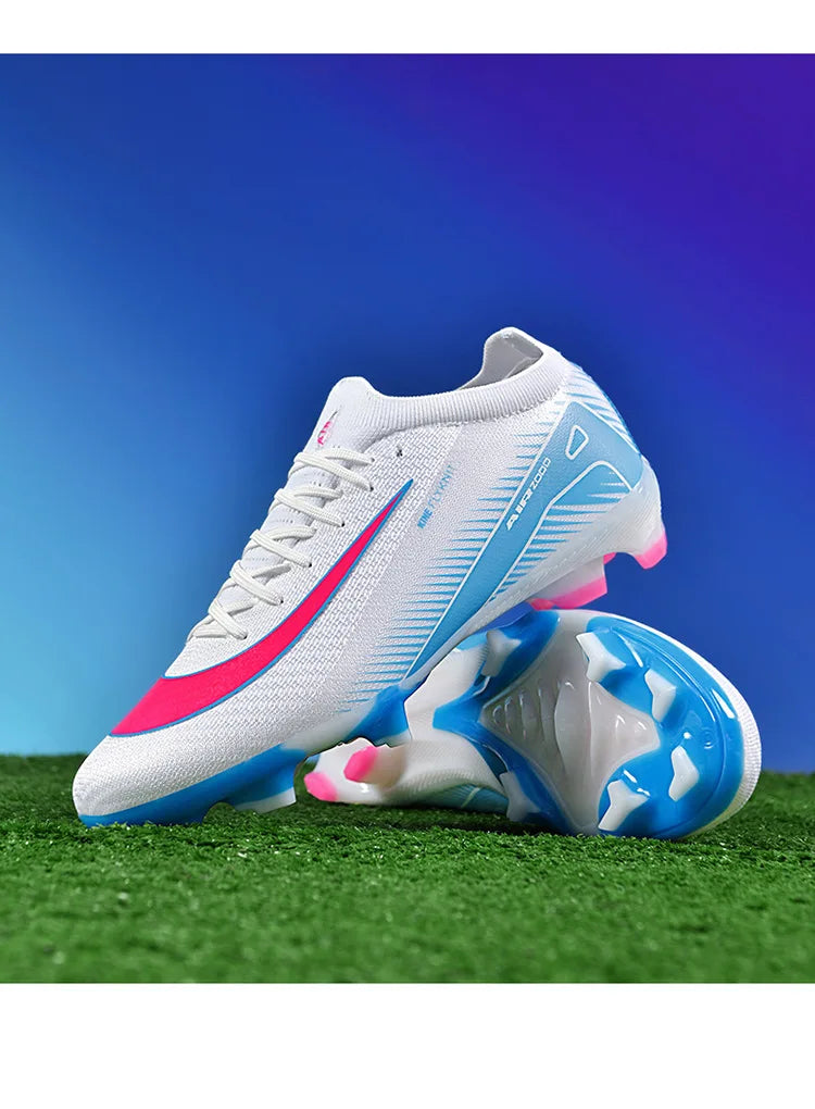 New High-Top Soccer Shoes Professional Training Football Boots TF/FG Non-Slip Soccer Sneakers Outdoor Grass Soccer Shoes
