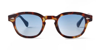 Fashion Transparent Blue Round Sunglasses Women Men 2024 Retro Rivet Tortoise Small Square Sun Glasses UV400 Lunettes De Soleil