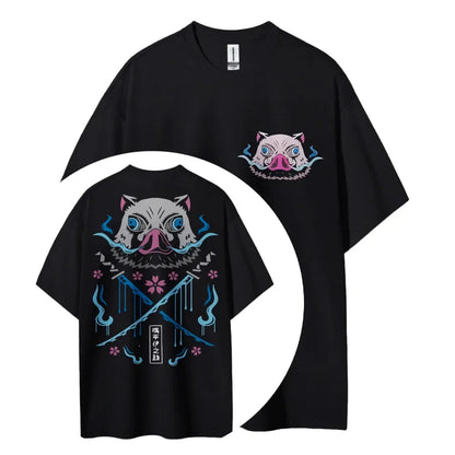 Printing Men's and Women's Summer New Fashion Cotton Breathable Unisex Round Neck Anime T-Shirt