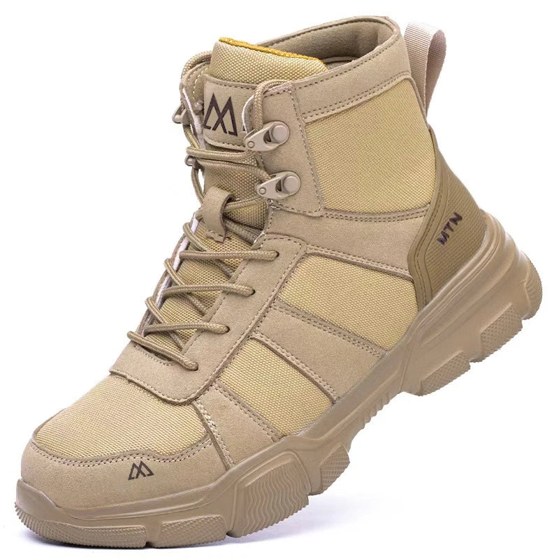 high-top Men Safety Shoes Protection Shoes Anti-Smash Anti-puncture Work Boots Indestructible Shoes Fashion Working Sneakers
