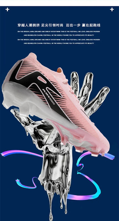 High-quality Breathable Soccer Cleats for Men Women Outdoor Artificial Grass Match Training FG Football Shoes