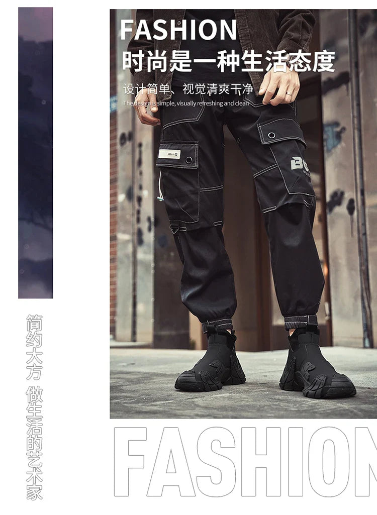 New fashion high top shoes for autumn and winter niche design lightweight casual lazy shoes thick soled ankle boots short boots