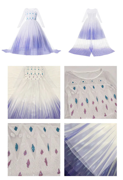 Girls Elsa Anna Dress Children Princess Carnival Dress Kids Jasmine Rapunzel Pageant Flower Disguise Cosplay Christmas Costume