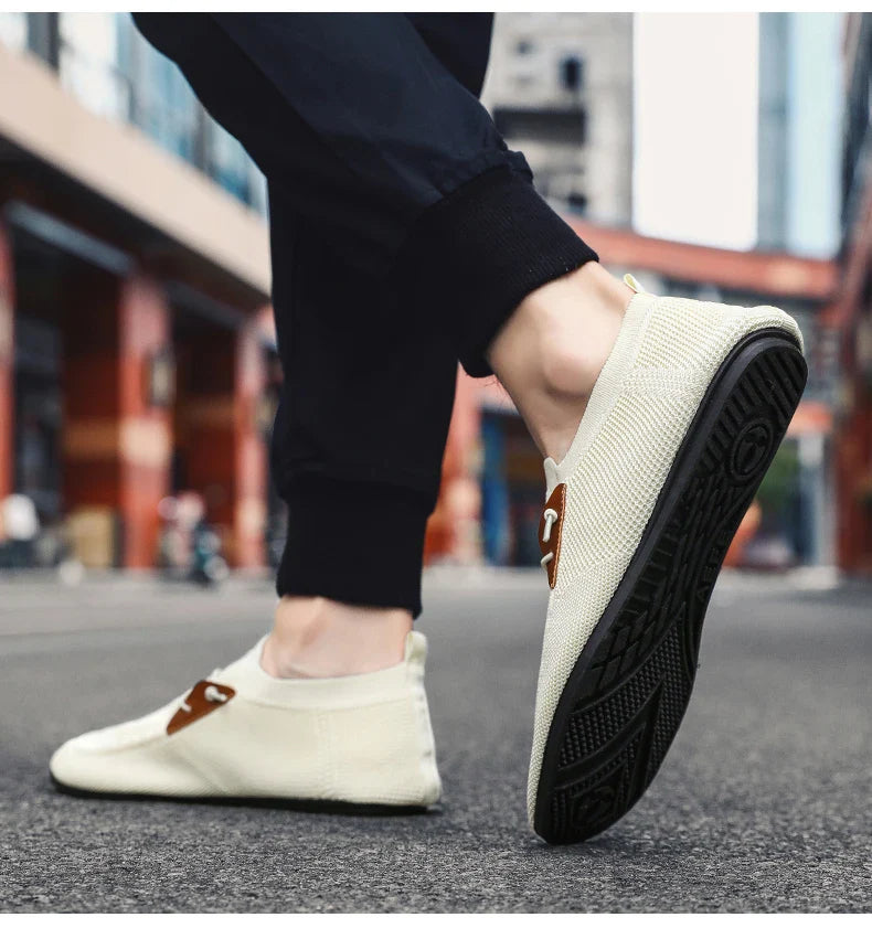 Mesh Loafers Men Driving Moccasins Thin Bottom Flats Walking Shoes Breathable Non Slip Casual Loafers Slip on Mens Shoes