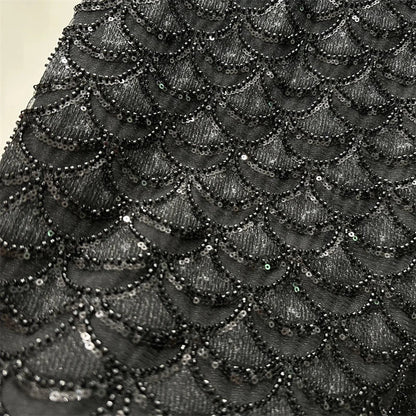 Bling Bling Sequined Tanks Tops Women Fashion Heavy Industry Double-sided Beaded Vest Vacation Leisure Beaded  Chiffon Top