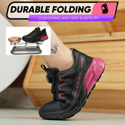 Women Safety Shoes Steel Toe Work Boots Breathable Puncture Proof Sport Work Sneakers Comfortable Construction Security Boots
