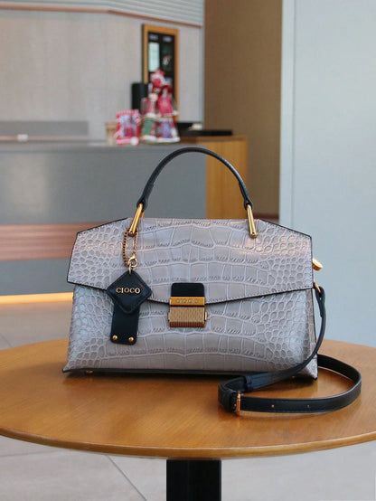 2025 new retro blue snake-shaped high-grade handbag fashion luxury luxury handbag lightweight large-capacity one-shoulder messen