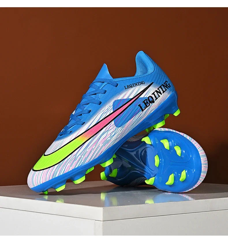 New Men Football Boots Outdoor Non Slip Match Boys Breathable Soccer Shoes Sport Adult Cleats Training Long Spikes Comfortable