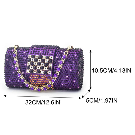 Purple Shoes and Bags Set for Women African Shoe and Bags Set for Wedding Pointed Toe Shoes Sexy Wedding Party Sandals