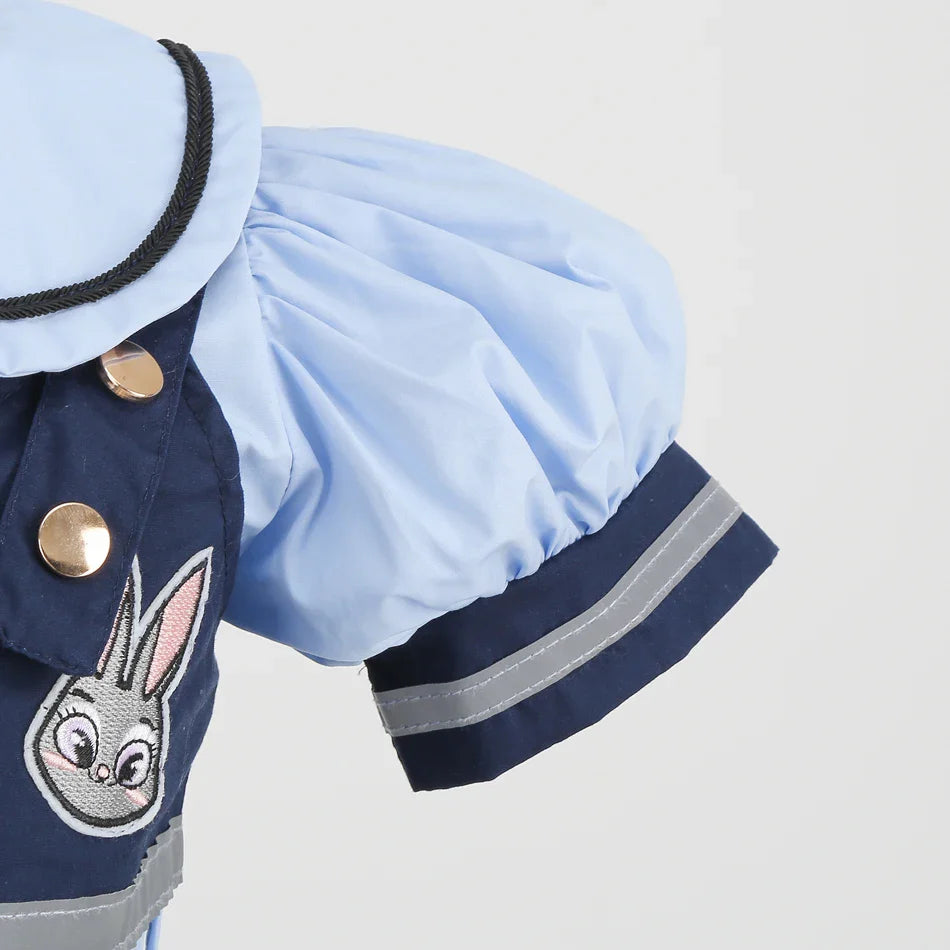 Judy Cosplay Costume Kids Carnival Party Dress Girls Tie Headdress Belt Socks Sets Police Role Play Movie Uniform Birthday Gift