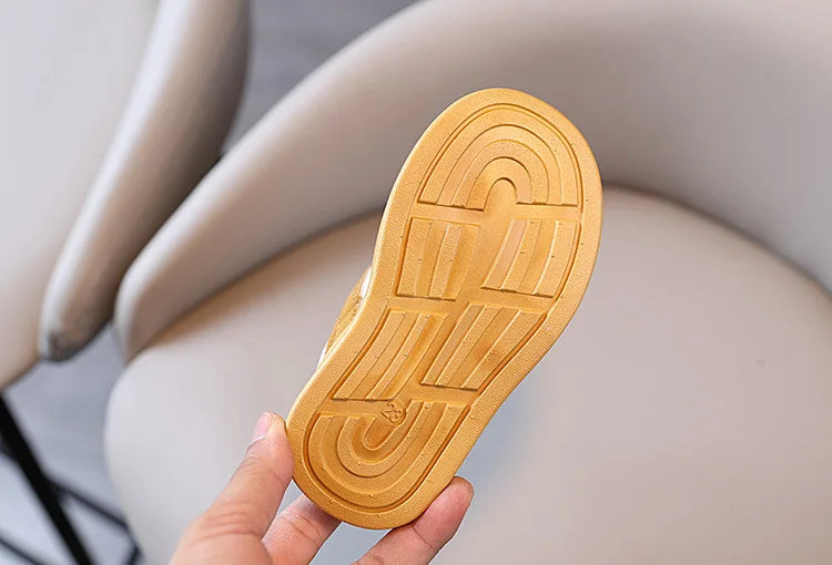 Autumn Winter New Children's Sports Shoes Boys' High Top Board Shoes Girls' Little White Fashion Children's Basketball Shoes