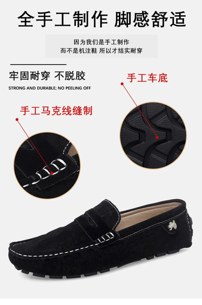 2025 Novos Sapatos Gorro Feitos à Mão Masculinos de Luxo Leve Estampa Crocodilo Tendência Mais Fácil de Combinar Slip-On Loafers Preguiçosos Sapatos da Moda para Dirigir Masculinos e Femininos