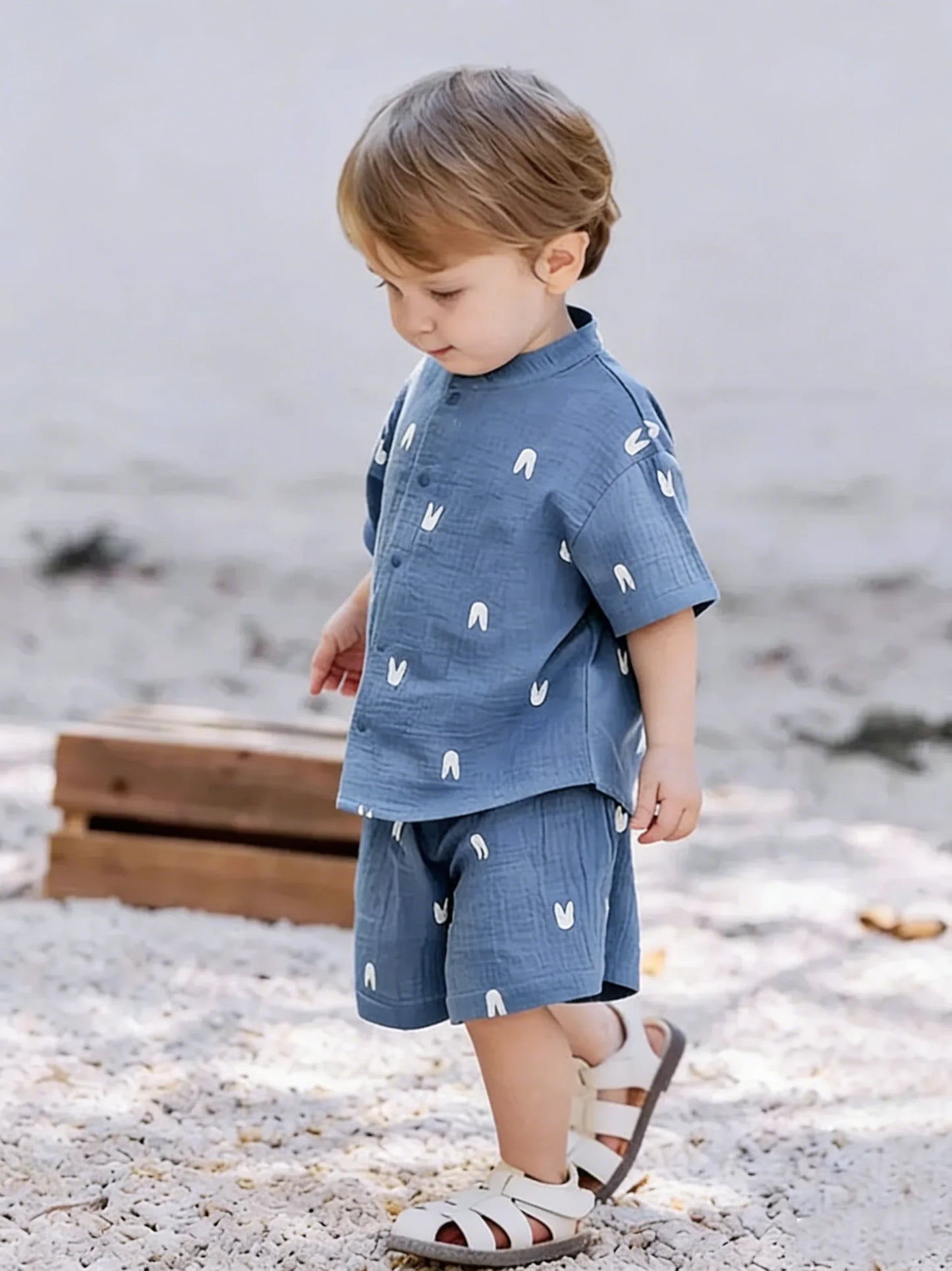 Fashion Kids Clothes Suit Summer Casual Organic Cotton Kids Tshirt + Shorts Toddler Baby Short Sleeve Outfits