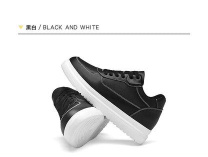 Novos sapatos masculinos invisíveis para aumentar a altura, sapatos esportivos de 6 CM-8 CM-10 CM, sapatos esportivos de couro branco para homens, tamanhos ampliados 36-46