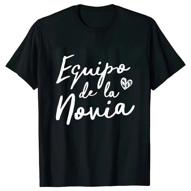 Team Bride T-shirt Spanish Girls Single Farewell Bachelorette Shirt Hen Party Tees Future Bride Squad Tshirt Bridal Wedding Tops