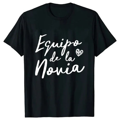 Team Bride T-shirt Spanish Girls Single Farewell Bachelorette Shirt Hen Party Tees Future Bride Squad Tshirt Bridal Wedding Tops
