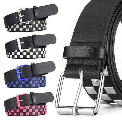 Width 3.8cm Hip-hop Punk Women's Belt Fashion Trend All-match Jeans Accessories Girdle Music Festival Y2k Girl Pu Waistband