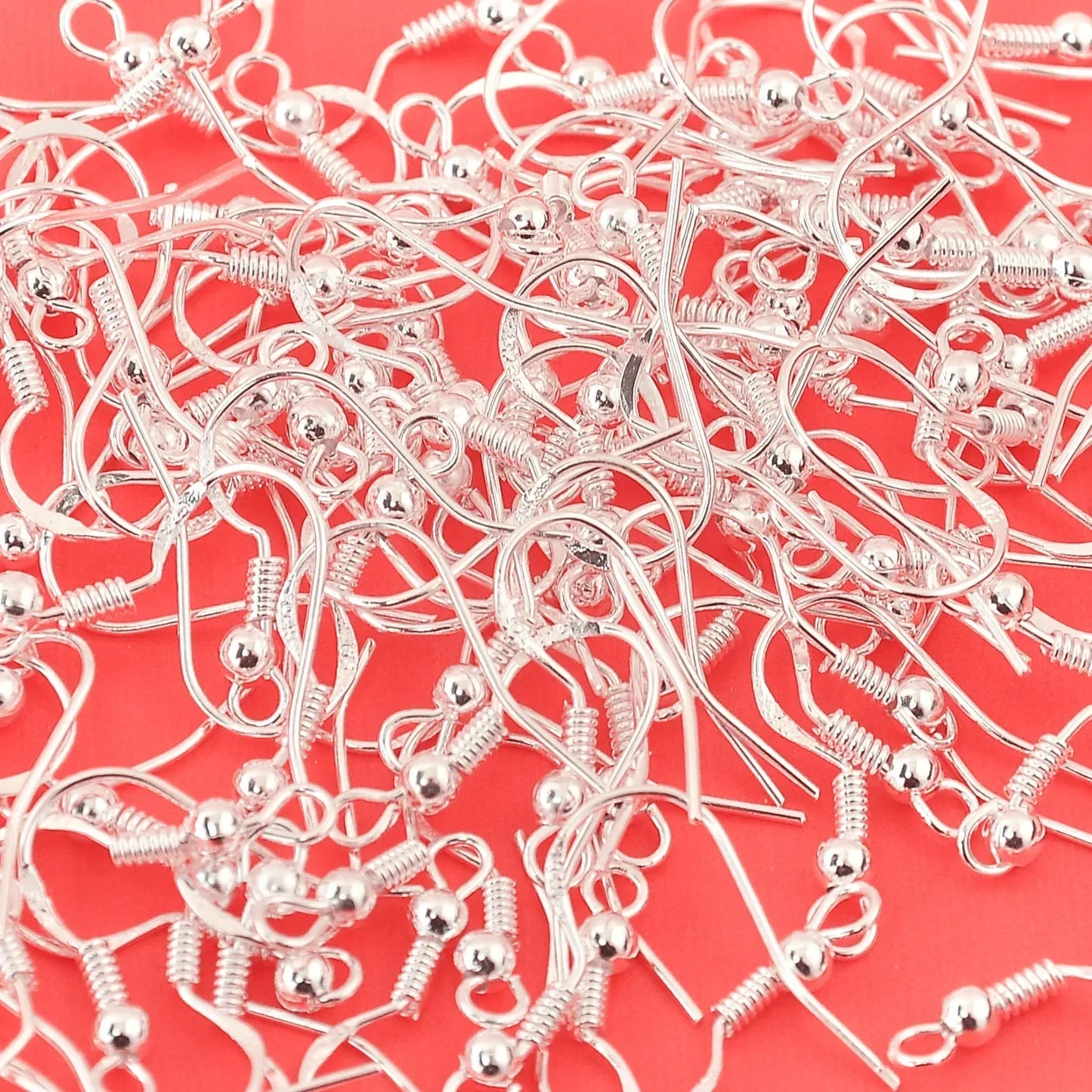 Wholesale 400PCS Lot 18mm 925 Sterling Silver Earring Hooks Ball Jewelry Accessory Findings Ear Wire