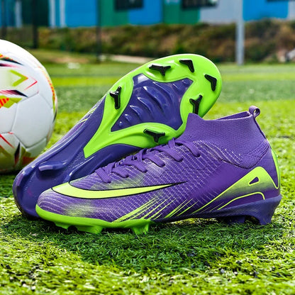 New Men Football Boots Training Shoes FG Ultralight Soccer Shoes Outdoor Drop Shipping Soccer Cleats Non-Slip Long Spikes