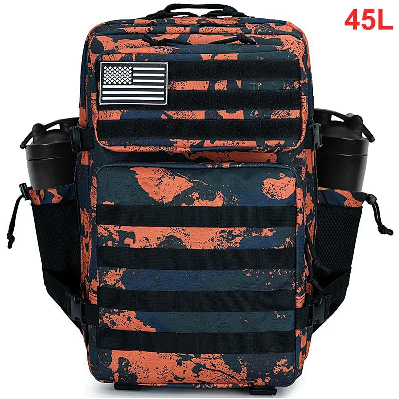 45L Tactical Backpack Men Outdoor Waterproof Sports Travel Gym Hiking Bug Out Bag Military Camping Hunting Survival Rucksack