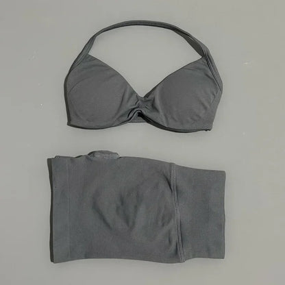 2 Piece Yoga Sets Women  Low Waist Seamless Push Up Bra Scrunch Butt Lift No Digging Comfortable Gym Running Tracksuits