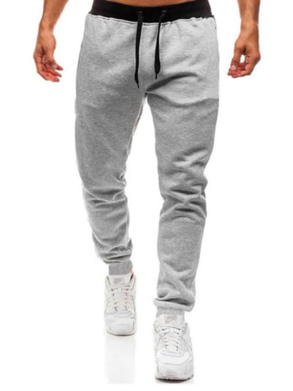 2025 Autumn and winter Keep warm Men Compression pants Running Fitness Tight Sport Training Jogging Solid Lace Up Slim Trousers