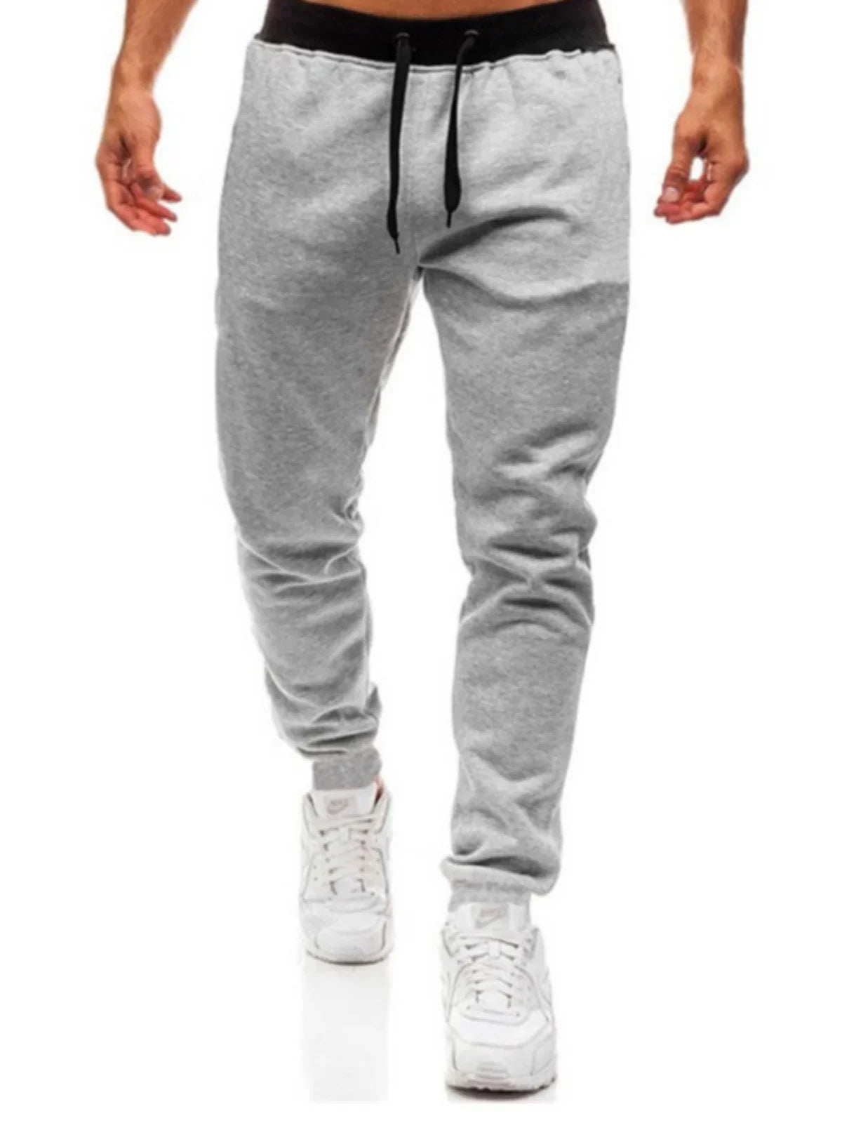 Autumn and winter Keep warm Men Compression pants Running Fitness Tight Sport Training Jogging Solid Lace Up Slim Trousers