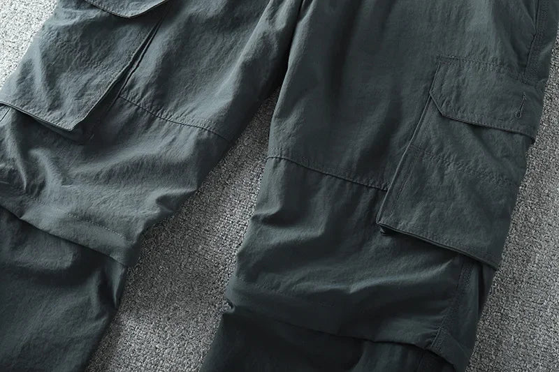 Men Quick-dry Outdoor Pants 2026 Spring Summer Thin Double-used Loose Pants Hiking Shorts Travel Climbing Fishing Trousers Women