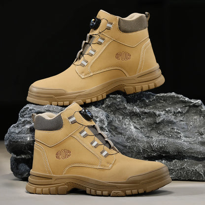High-top men's work shoes and workwear series for all four seasons