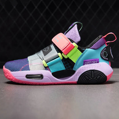 Children Girls Basketball Shoes Cushioned Shock Absorption Comfy Athletic Sports Running Outdoor Non-slip Walking For Kids Boys