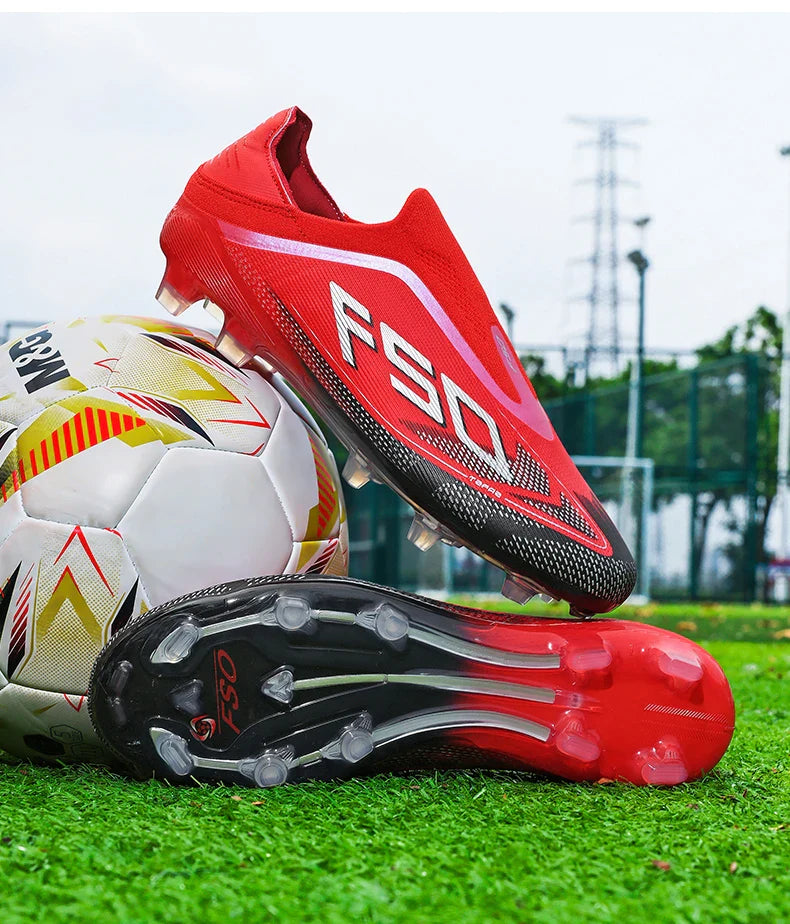 New Men Football Boots Futsal Outdoor Sneakers Match Grass Non-Slip High-quality Soccer Shoes Cleats Hot-selling High-top Light