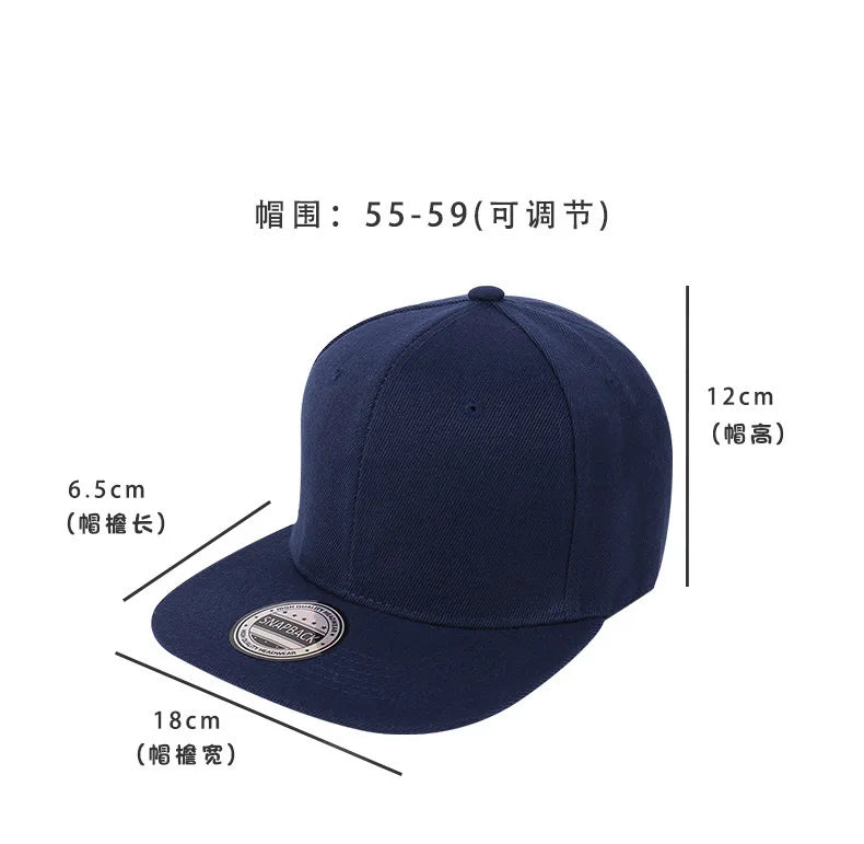 Color-Blocked Flat-Brim Baseball Cap Versatile  Sunshade and Sun Protection Hat Outdoor Fashion Unisex Street Hip-Hop Hat