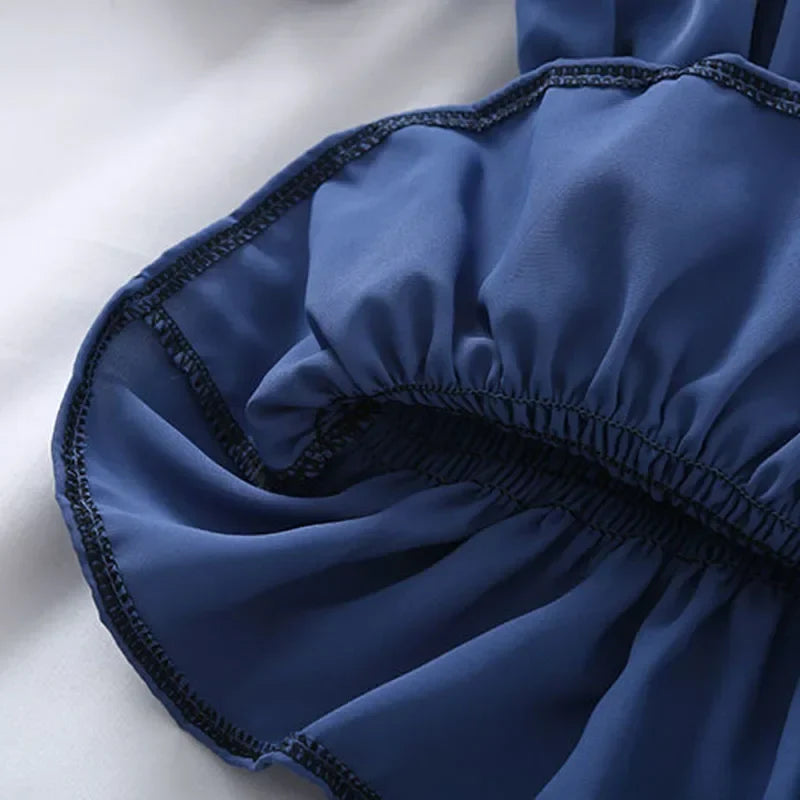 Short Chiffon Shirt Square Neck Top Puff Sleeve Design Women's Short Sleeve Thin Shirt  Womens Blouses Wholesale