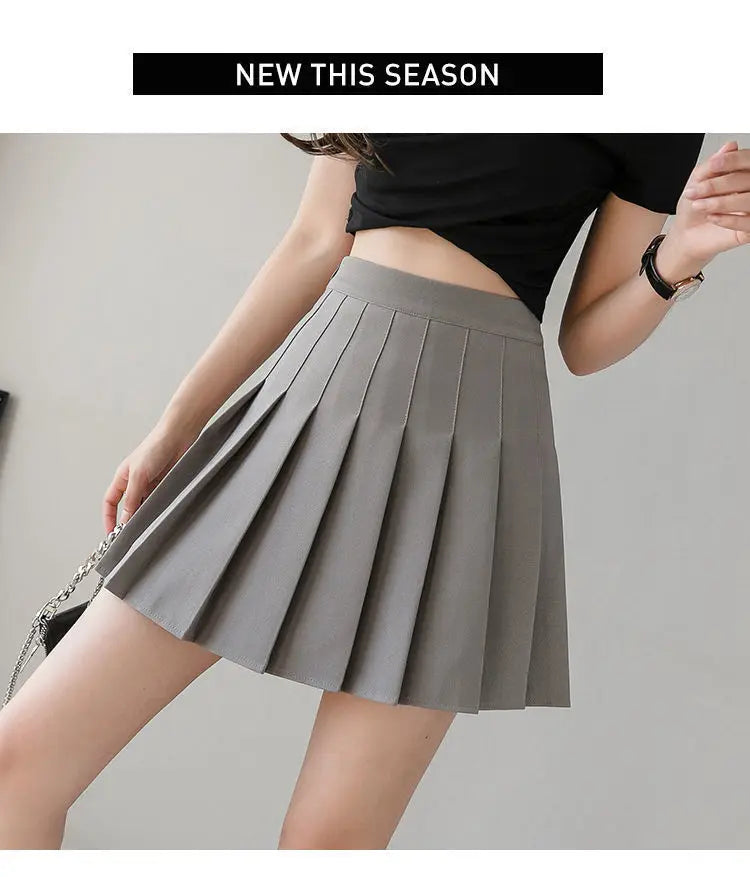 Mini Skirts Womens 2025 Summer Japanese School Pleated Skirts High Waist Kawaii Cute Pink Plaid Skirt Uniform Harajuku Jupe