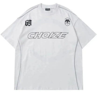 Camiseta masculina de verão moderna com estampa de letras 69, poliéster microelástico, respirável, gola redonda, para atividades ao ar livre e estilo urbano