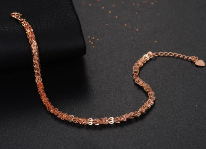 18k gold phoenix-tail bracelets for women yellow gold / rose gold bracelet