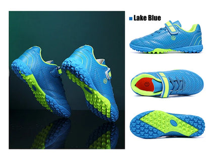 Children's Boys Low-Top Football Shoes Summer Breathable Sport Training Sneakers Outdoor Youth Turf Soccer Shoes