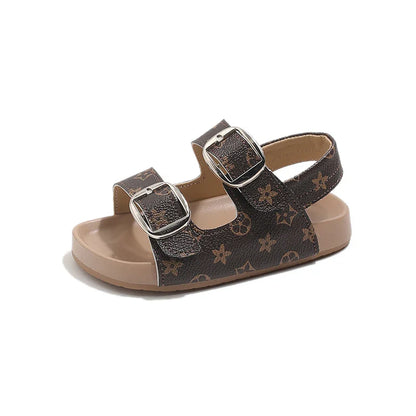 2026 Children Casual Beach Shoes for Girls Boys Summer New Fashion Star Style Soft Sole Anti-slippery Versatile Roman Sandals