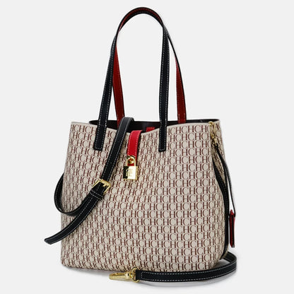 Women's Large Capacity Handbag Daily Commuting High-end Versatile PU Material Letter Printed Design Women's Crossbody Bag