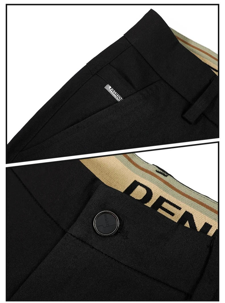 Men's Fashion Casual Straight Pants Baggy Classic Wide Leg Simple Trousers Loose Male Comfortable Soft Quality Pants