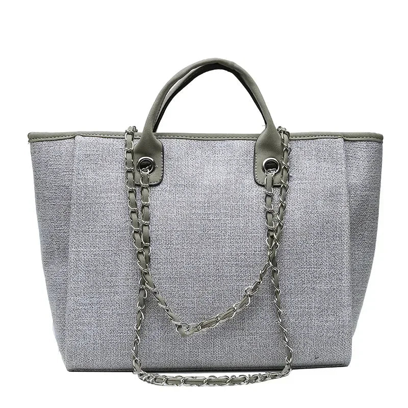Fashion Make Up Designer Big Women's 2025 New Korean Fashion Casual Large Capacity Shoulder Crossbody Chain Tote Bag