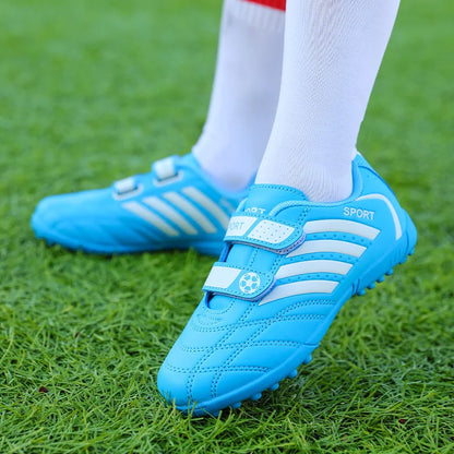 Green Children Turf Soccer Shoes Cheap Football Cleats Training Football Boots Kids Futsal Shoes Sneaker for Boy botas de fútbol